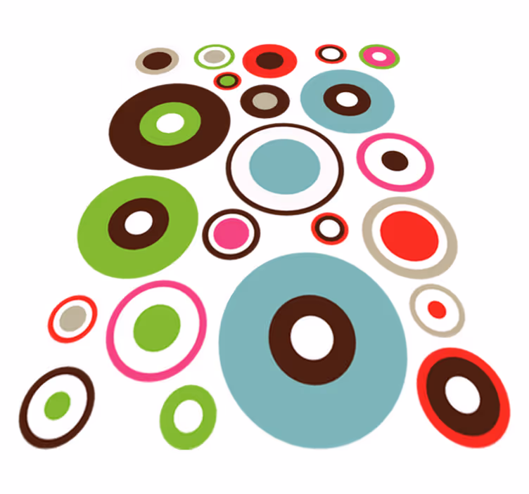 Alfombra de vinilo geométrica círculos simples - TenVinilo