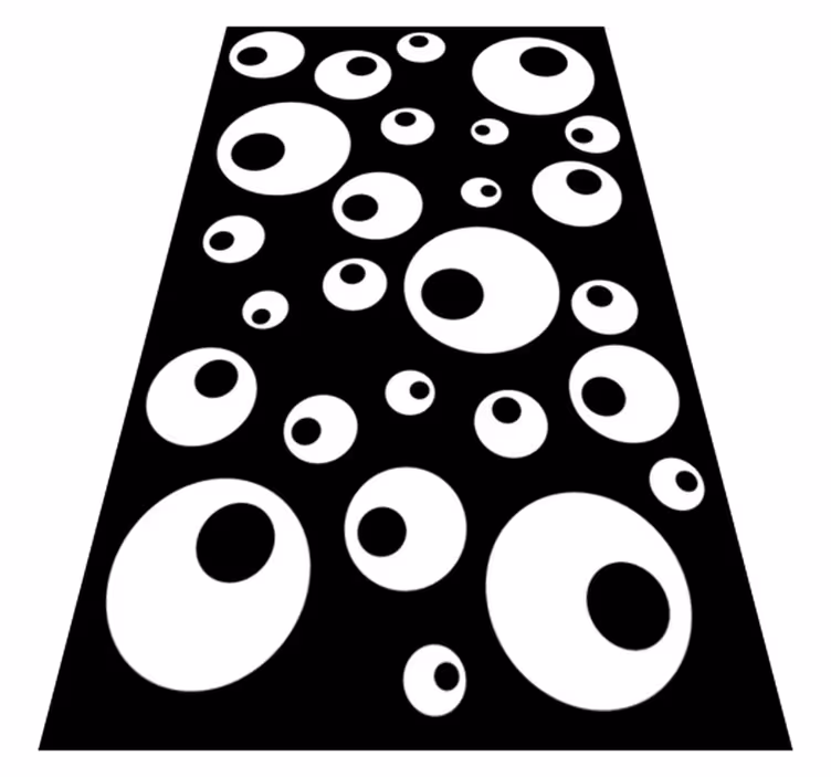 Alfombra de vinilo geométrica perlas de agua - TenVinilo
