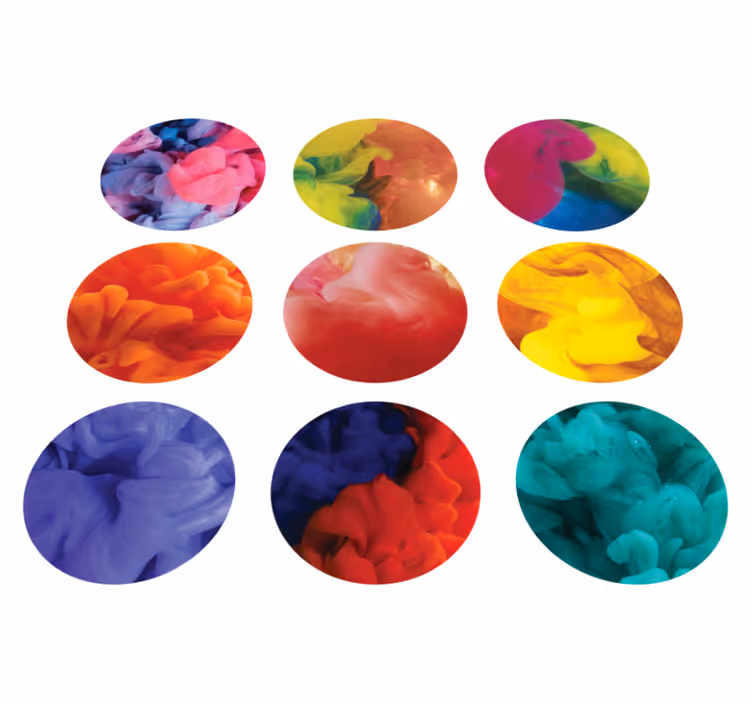 Alfombra de vinilo geométrica y set de pegatinas color humo - TenVinilo