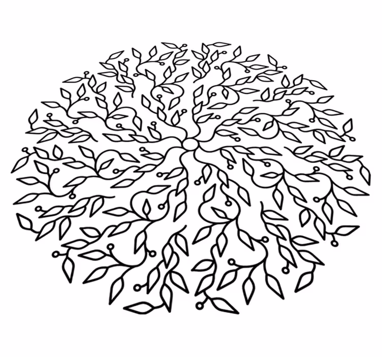 Alfombra de vinilo geométrica Árbol de la vida abstracto - TenVinilo