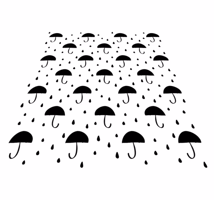 Alfombra de vinilo geométrica confeti de gotas de lluvia - TenVinilo