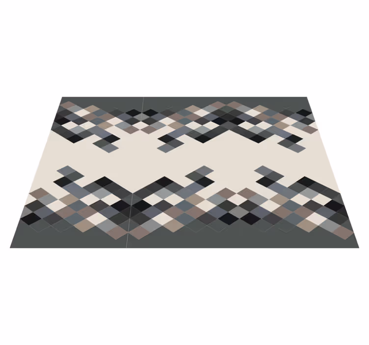 Alfombra de vinilo geométrica tonos de color bloques - TenVinilo