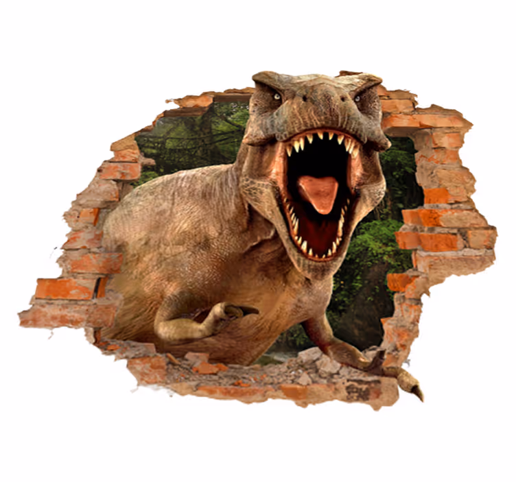 Alfombra de vinilo infantil 3d t-rex - TenVinilo