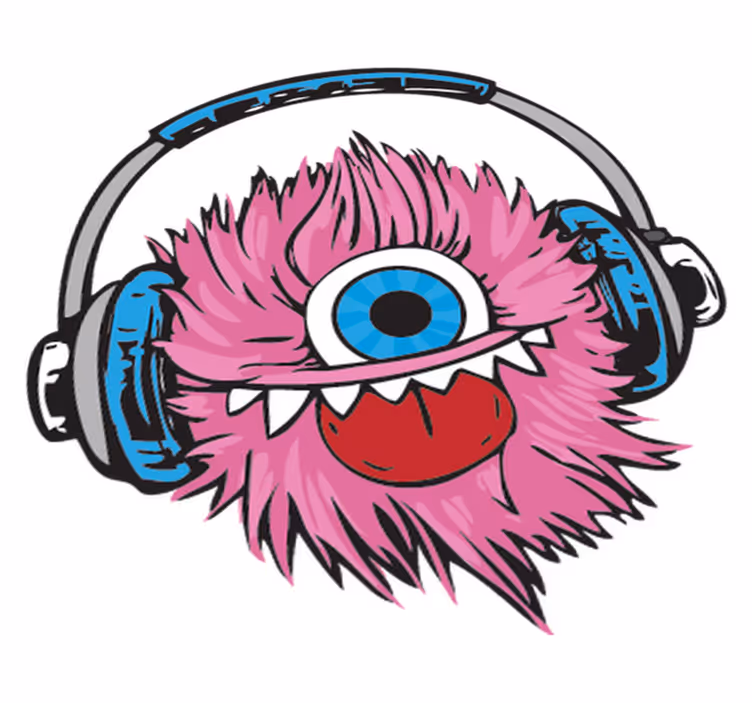 Alfombra de vinilo infantil monstruo peludo rosa - TenVinilo