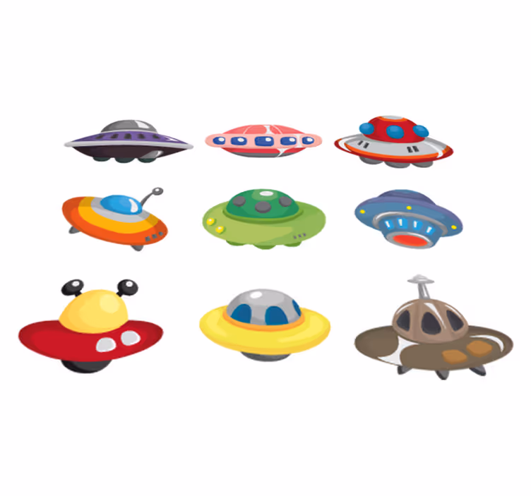 Alfombra de vinilo infantil sticker infantil ovnis - TenVinilo
