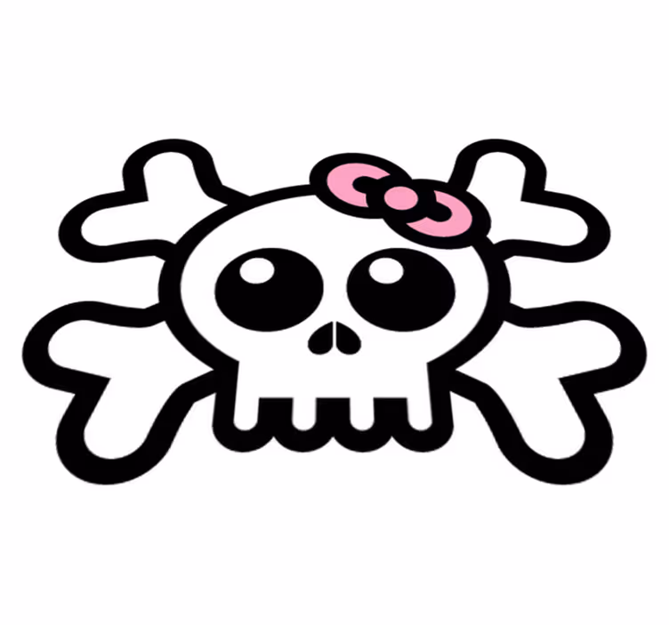 Alfombra de vinilo infantil calavera con cinta - TenVinilo