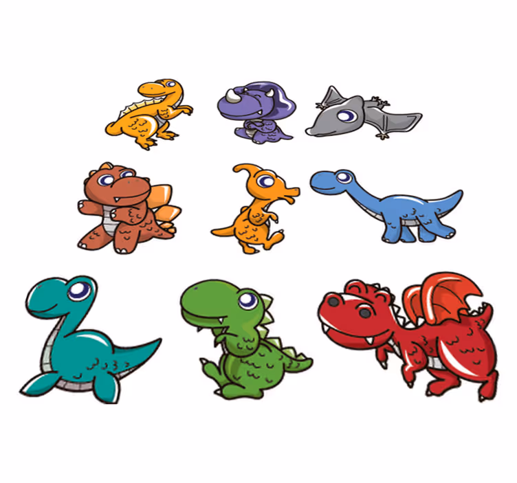 Alfombra de vinilo infantil dinosaurios bebés - TenVinilo