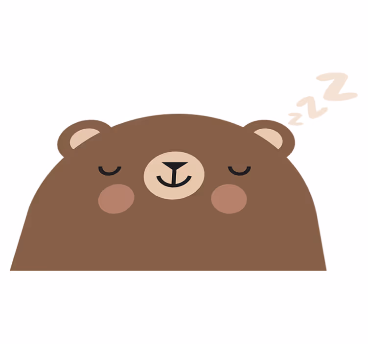 Alfombra de vinilo infantil oso para cama infantil - TenVinilo