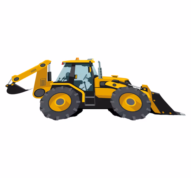 Alfombra de vinilo infantil tractor realista - TenVinilo