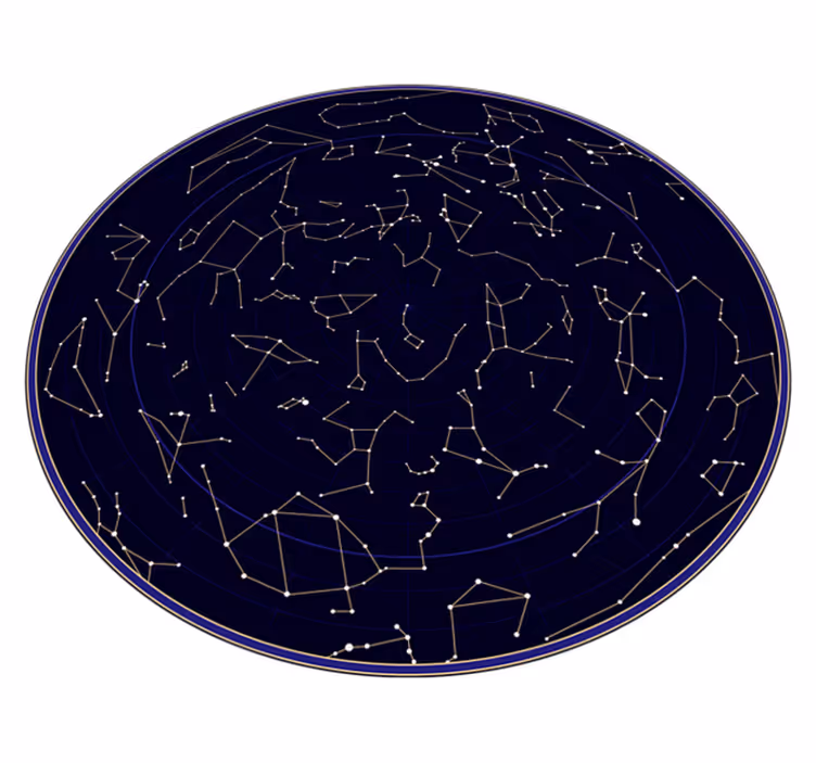 Alfombra de vinilo infantil mapa de constelaciones - TenVinilo