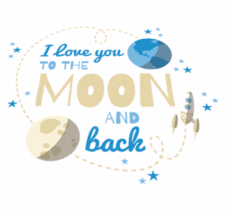 Alfombra de vinilo infantil te quiero hasta la luna - TenVinilo