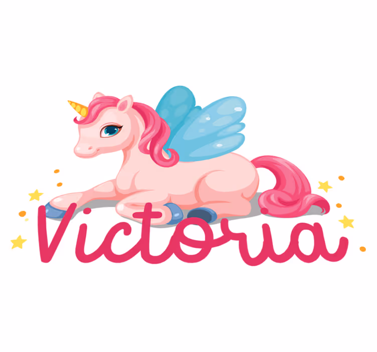 Alfombra de vinilo infantil unicornio rosa divertido - TenVinilo