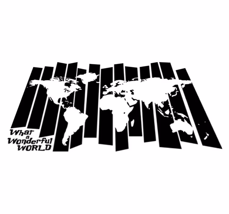 Alfombra de vinilo mapamundi mapa del mundo retro - TenVinilo