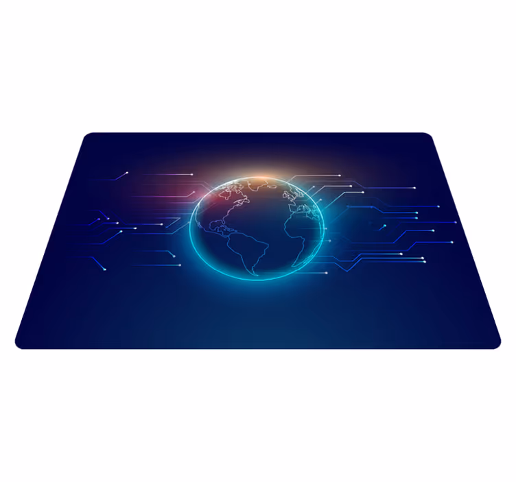Alfombra de vinilo mapamundi mapa mundial geométrico - TenVinilo
