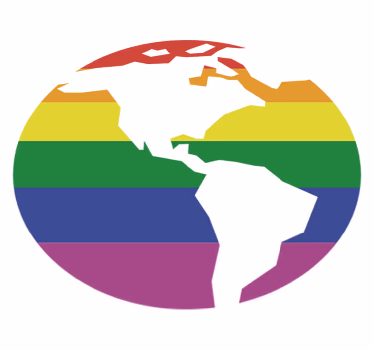 Alfombra de vinilo mapamundi adhesivo mundo gay - TenVinilo