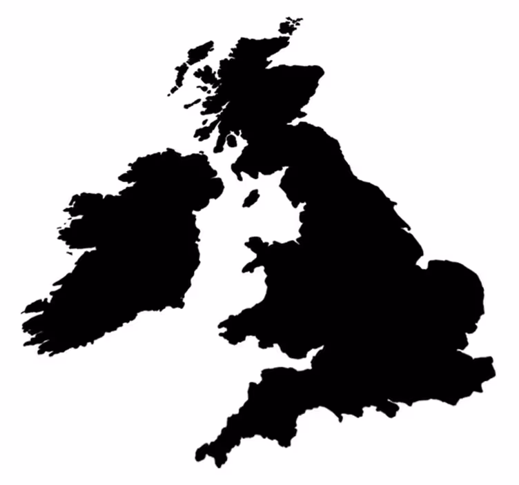 Alfombra de vinilo mapamundi mapa de inglaterra monocolor - TenVinilo