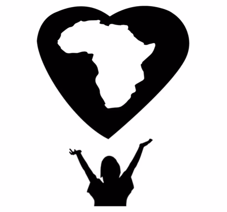 Alfombra de vinilo mapamundi corazón de África - TenVinilo
