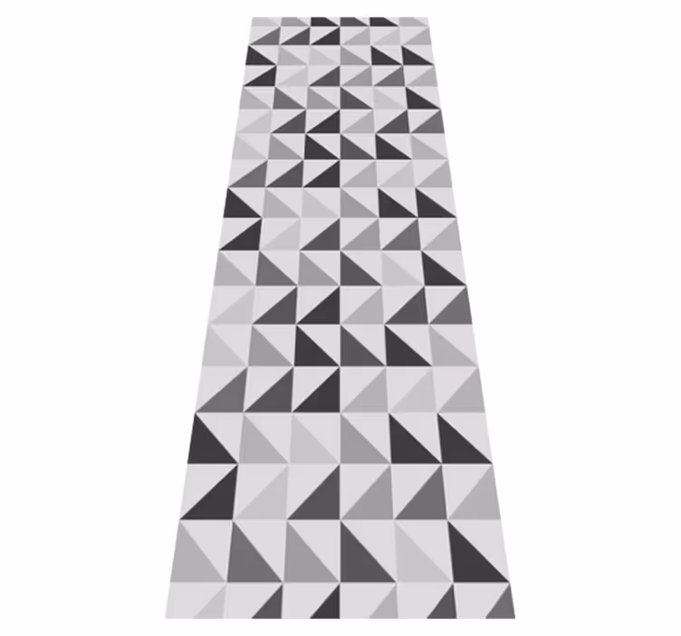 Alfombra vinílica baño triángulos geométricos - TenVinilo