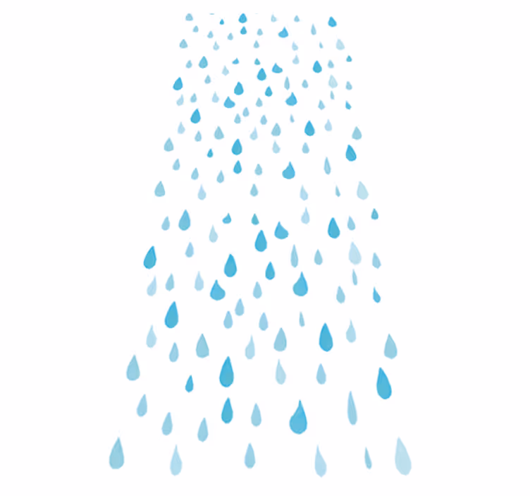 Alfombra vinílica baño gotas de agua acuarela azul - TenVinilo