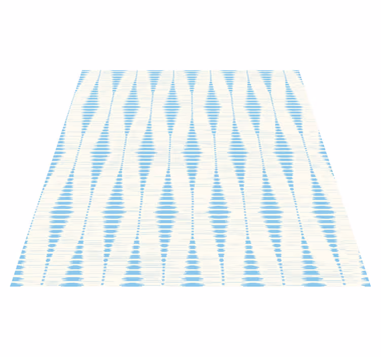 Alfombra de vinilo geométrica azul claro ikat - TenVinilo