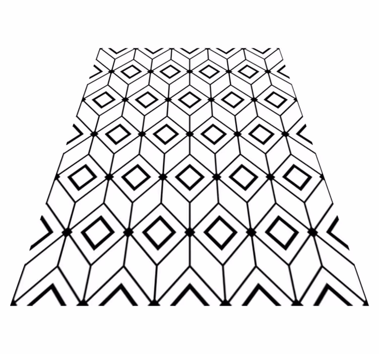 Alfombra de vinilo geométrica elementos de diamante modernos - TenVinilo