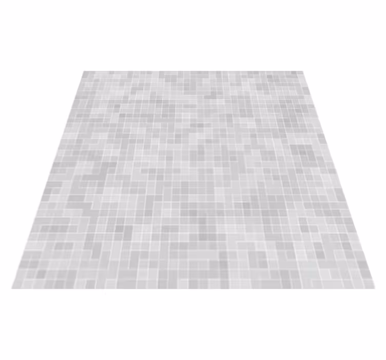 Alfombra vinílica baño mosaico de baldosas gris blanco - TenVinilo