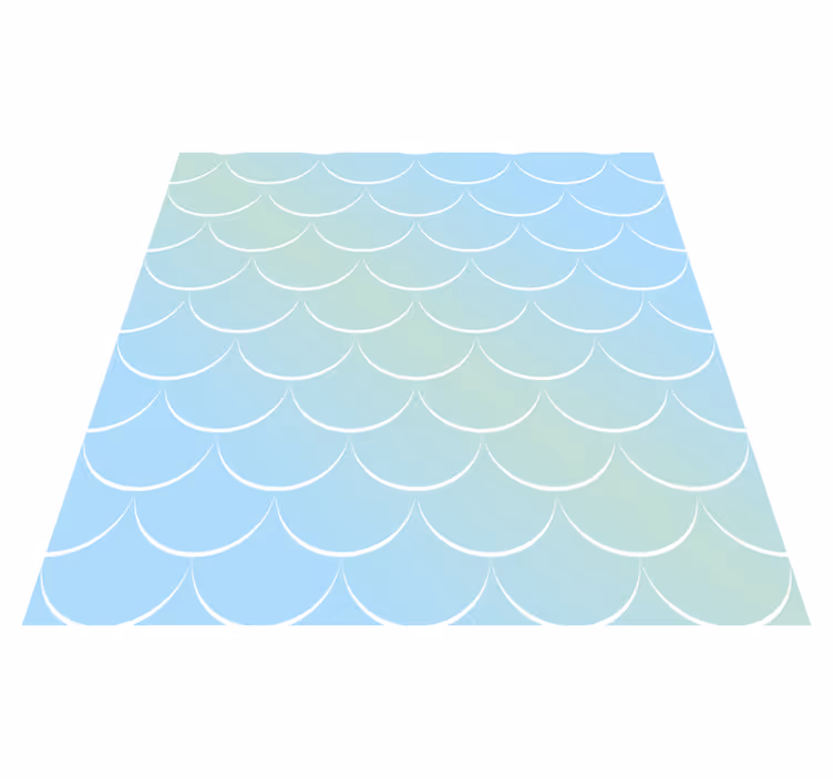 Alfombra vinílica baño diseño de escamas pastel - TenVinilo