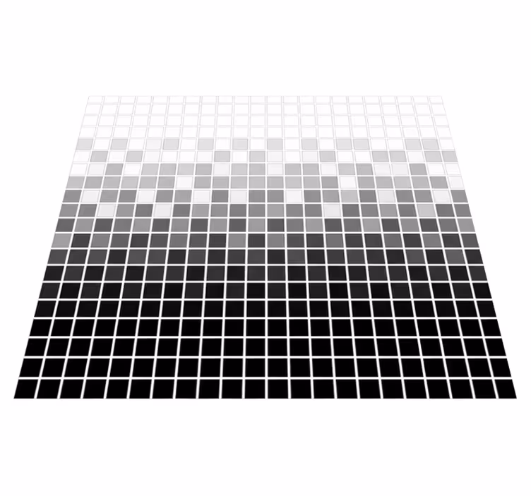 Alfombra vinílica baño mosaicos cuadrados monocromos - TenVinilo