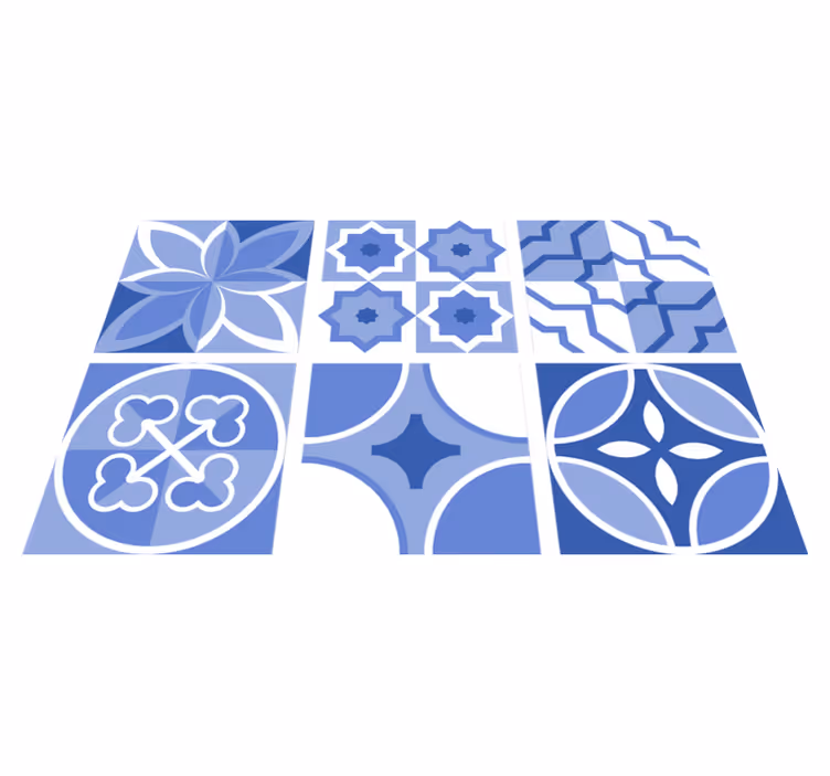 Alfombra vinílica cocina azulejos cindito - TenVinilo