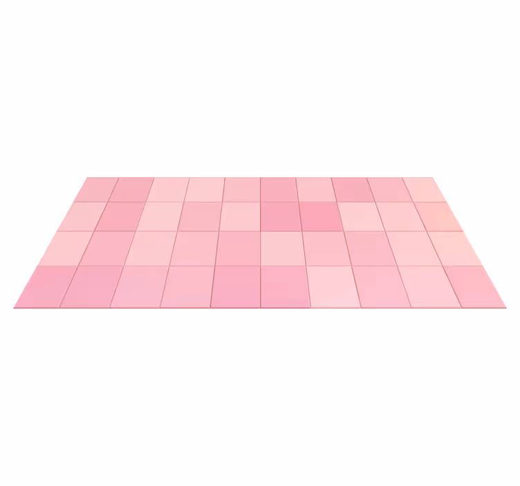 Alfombra vinílica cocina azulejos cuadrados rosas - TenVinilo