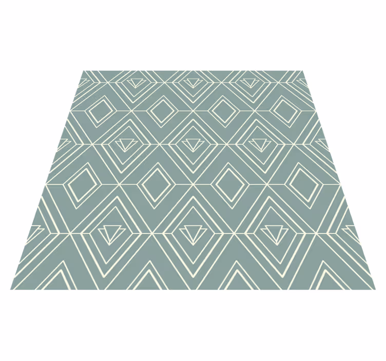 Alfombra vinílica cocina patrón geométrico art déco - TenVinilo