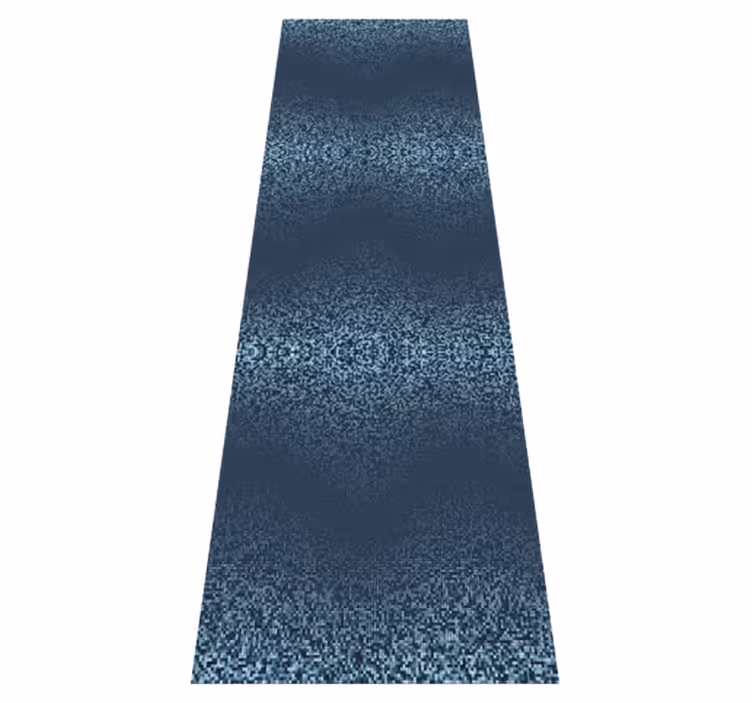 Alfombra vinílica dormitorio diseño retro azul cuadrado - TenVinilo