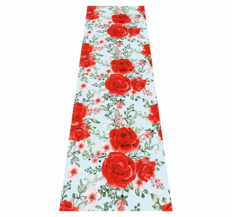 Alfombra vinílica dormitorio estilo flores grandmillenial - TenVinilo