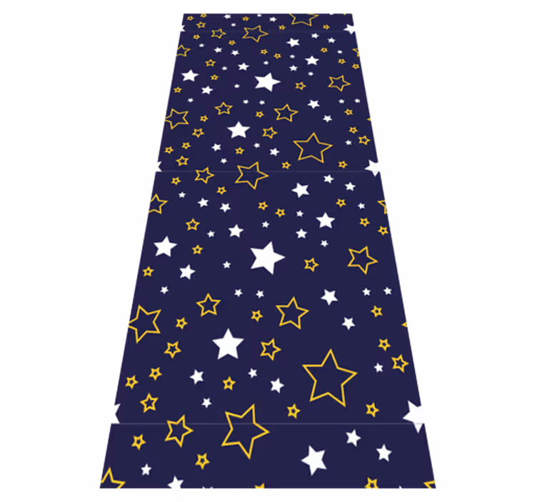 Alfombra vinílica dormitorio cielo nocturno con estrellas - TenVinilo