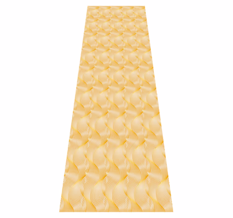 Alfombra vinílica oficina ilusión de olas en oro - TenVinilo