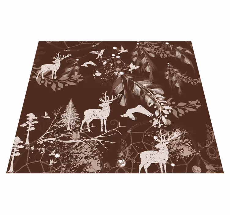 Alfombra vinílica dormitorio ciervo decorativo - TenVinilo