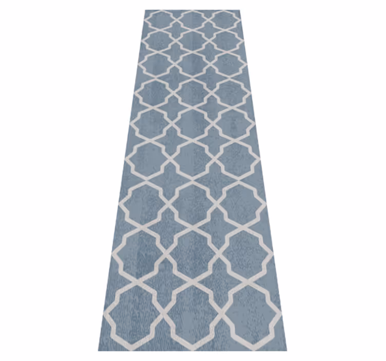 Alfombra vinílica dormitorio patrón gris hamptons - TenVinilo