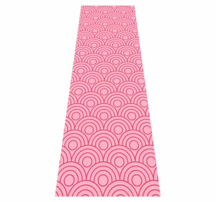 Alfombra vinílica dormitorio formas rosa claro y oscuro - TenVinilo