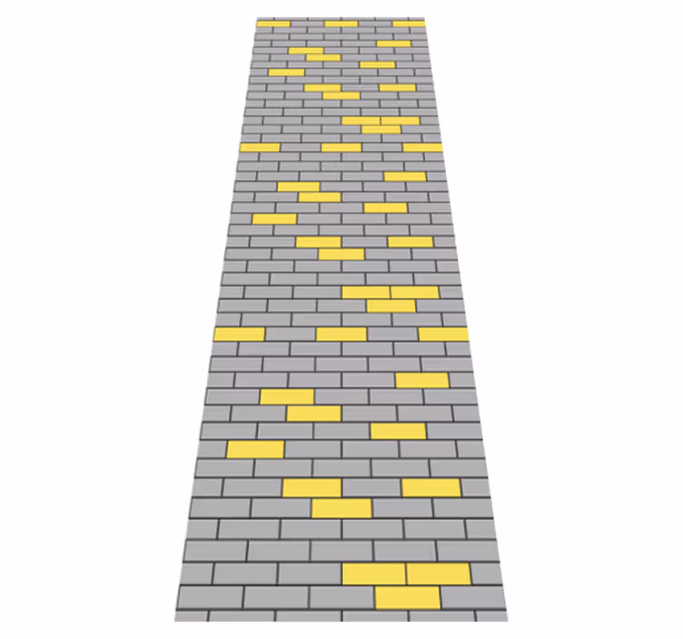 Alfombra vinílica dormitorio patrón ladrillo pantone - TenVinilo