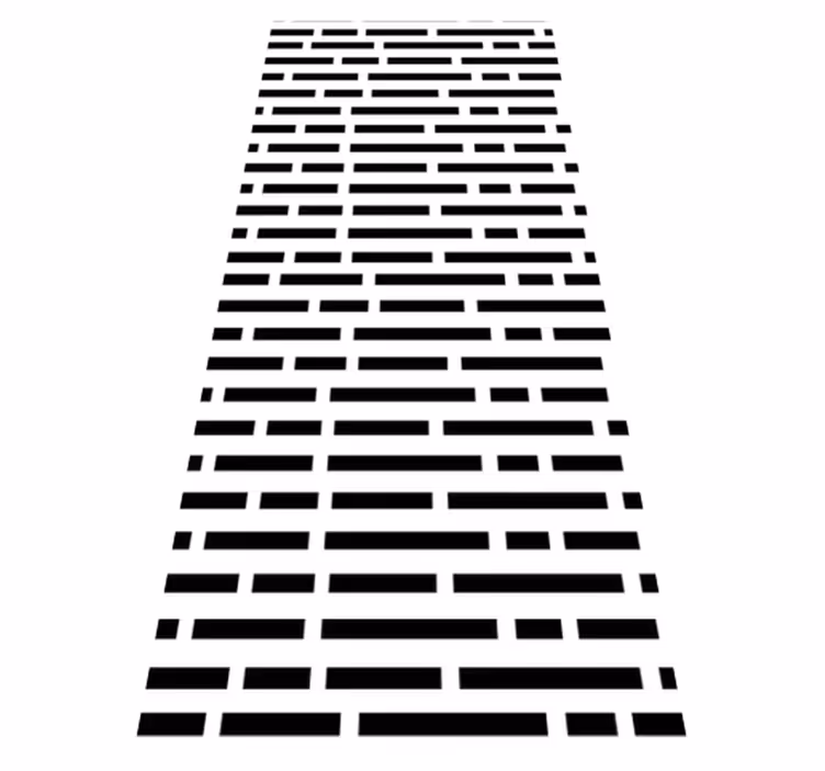 Alfombra vinílica dormitorio rectángulos en blanco y negro - TenVinilo
