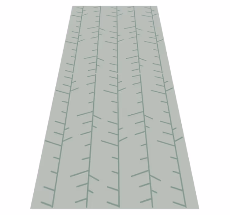 Alfombra vinílica nórdica patrón líneas verdes menta - TenVinilo