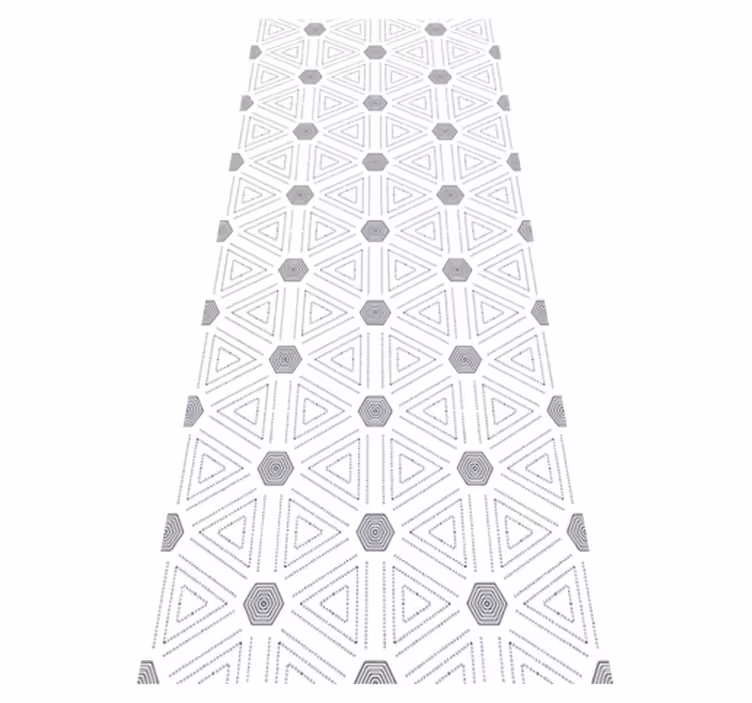 Alfombra vinílica nórdica triángulos geométricos - TenVinilo