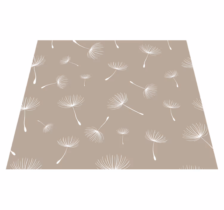 Alfombra vinílica naturaleza parchwork de diente de león - TenVinilo