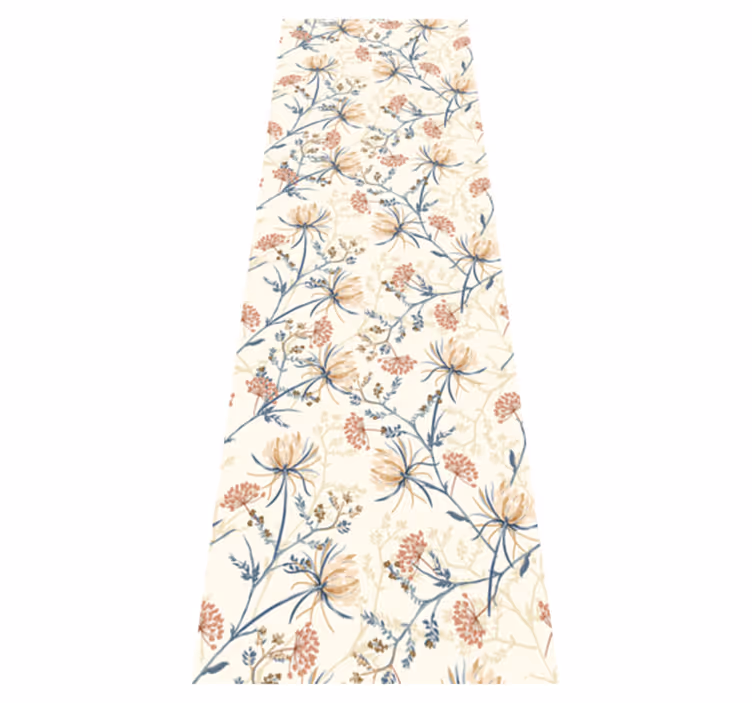 Alfombra vinílica naturaleza estampado floral vintage - TenVinilo