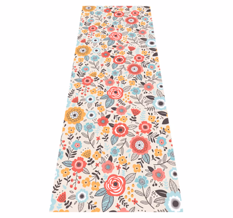 Alfombra vinílica naturaleza estampado floral 'ditsy' - TenVinilo