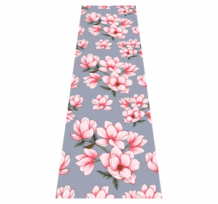 Alfombra vinílica naturaleza tres hermosas magnolias - TenVinilo
