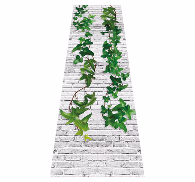 Alfombra vinílica naturaleza muro hiedra - TenVinilo