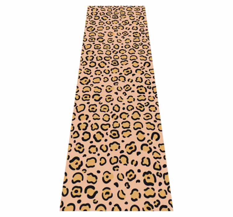 Alfombra vinílica animales leopardo pastel colorido - TenVinilo