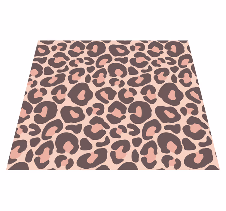 Alfombra vinílica animales estampado leopardo rosa - TenVinilo