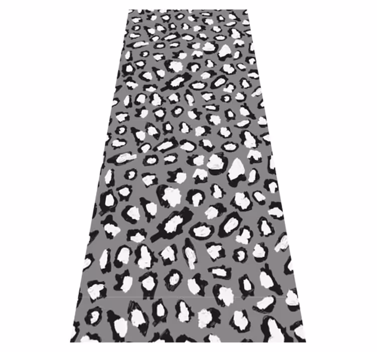 Alfombra vinílica animales leopardo gris y blanco - TenVinilo